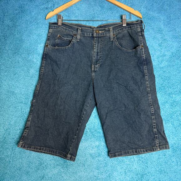 Vintage Dickies Carpenter Jorts Mens 34  Denim Shorts Y2K Workwear 34x12 - Picture 1 of 15